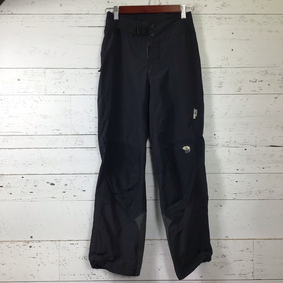 Mountain Hardware Gore Tex Paclite Nylon Pants Women’s Size 4 Black - Picture 1 of 14